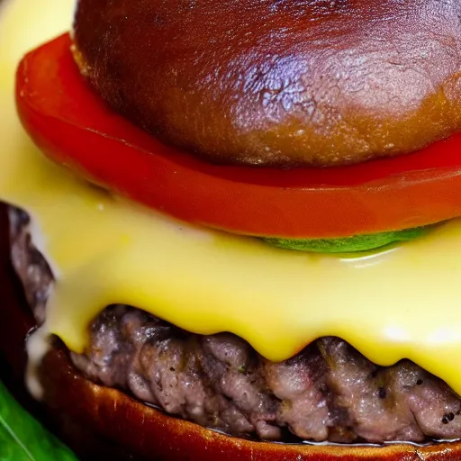 Image similar to a delicious juicy cheeseburger, 4 k