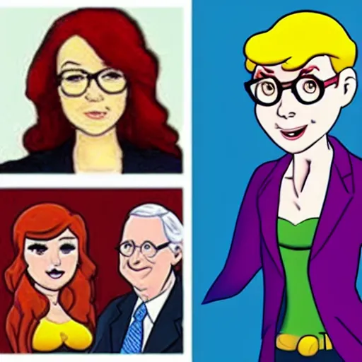Image similar to april o'neil and teenage mutant mitch mcconnell
