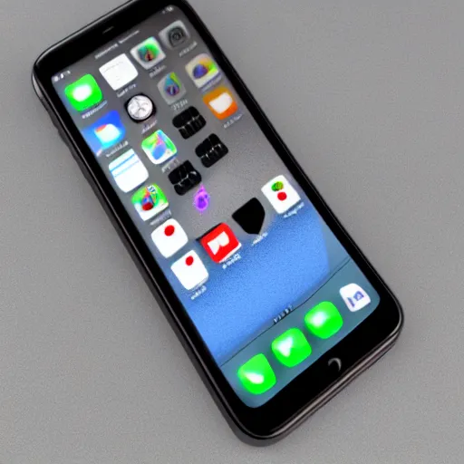 Prompt: 3d render of the new iPhone 29 with its 10 cameras