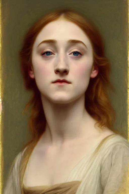 Image similar to saoirse ronan, painting by rossetti bouguereau, detailed art, artstation