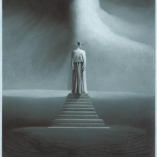 Prompt: Emperor Napoleon. Zdzisław Beksiński