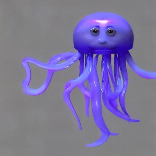 Prompt: jellyfish with danny devito face, 3d render