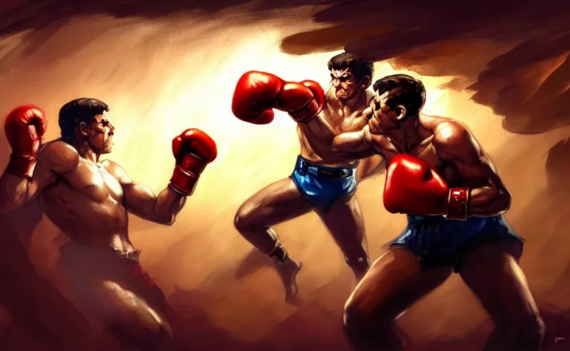 Image similar to magic : the gathering fantasy character concept art of a piece of toast wearing boxing trunks and boxing gloves, by frank frazetta and marco bucci, high resolution, gritty basement club background, dramatic stadium lighting, fantasy coloring, intricate, digital painting, artstation, smooth, sharp focus