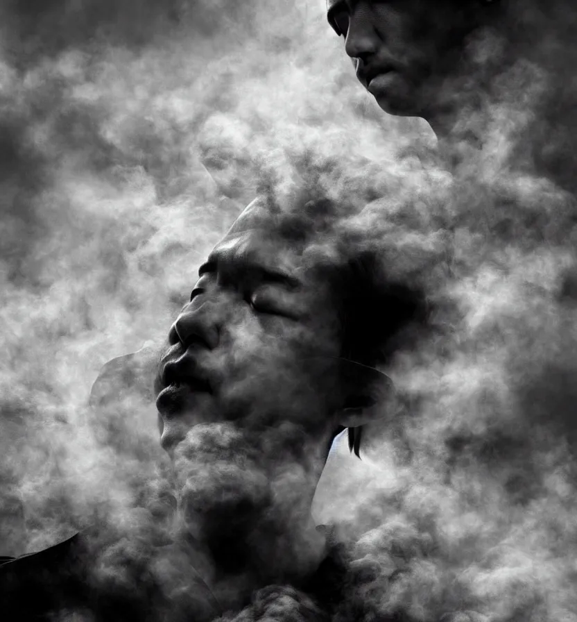 Image similar to third prince myth clouds, smoke by chen uen yoji shinkawa 8 k photoreal rich detail photography