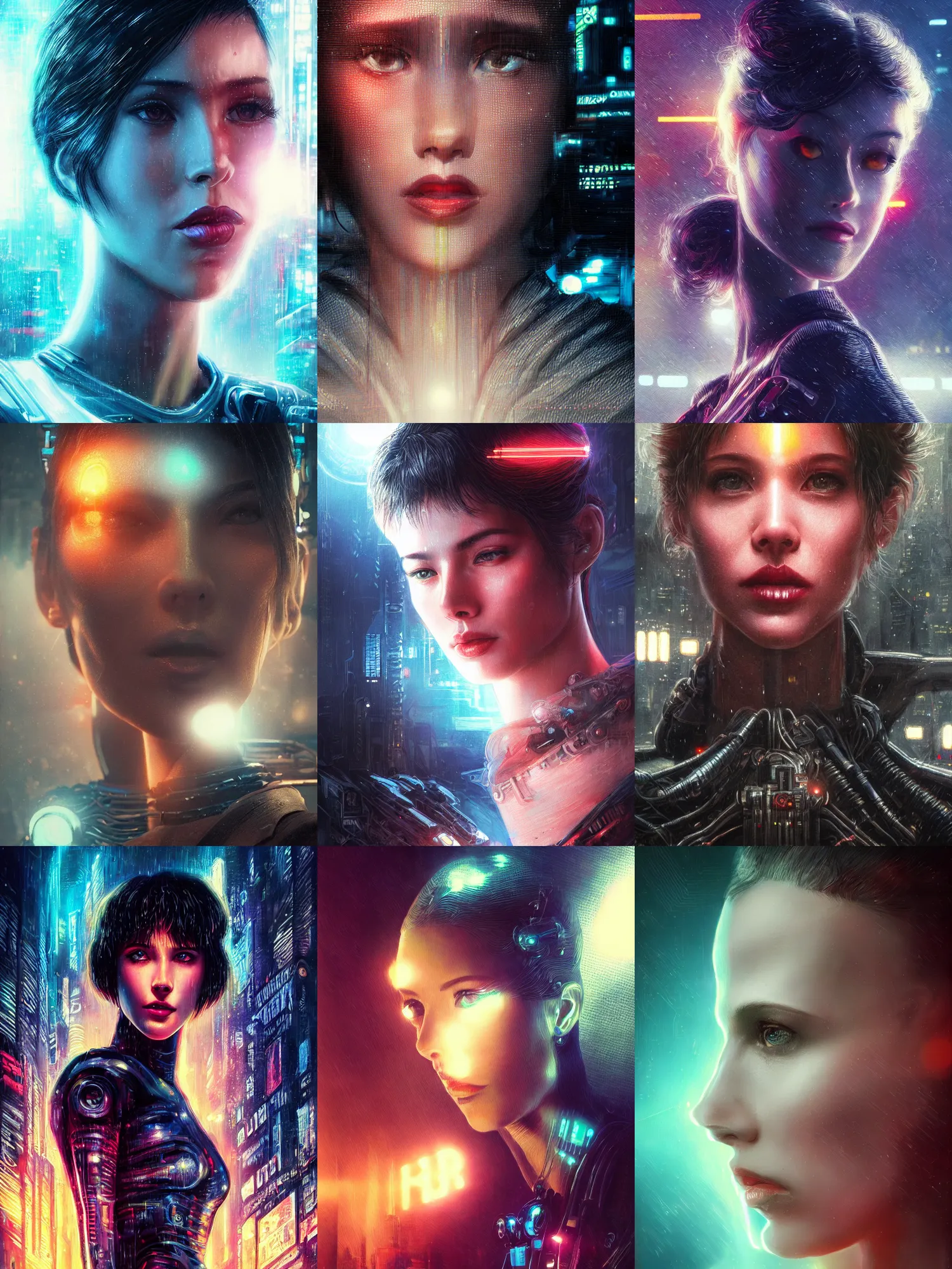 Image similar to portrait art of 8k ultra realistic retro , lens flare, atmosphere, glow, detailed,intricate,blade runner, cybernetic, full of colour, cinematic lighting, trending on artstation, 4k, hyperrealistic, focused, extreme details,unreal engine 5, cinematic, masterpiece, art by ayami kojima, giger