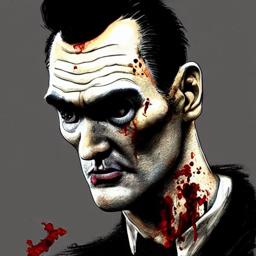 Image similar to portrait of a slim and handsome morrissey as a zombie with a large quiff and thick eyebrows, 7 days to die zombie, fine art, award winning, intricate, elegant, sharp focus, cinematic lighting, digital painting, 8 k concept art, art by z. w. gu, art by brom, art by michael hussar, 8 k