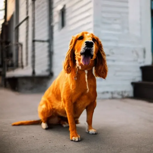 Prompt: clementine the dog in brooklyn.