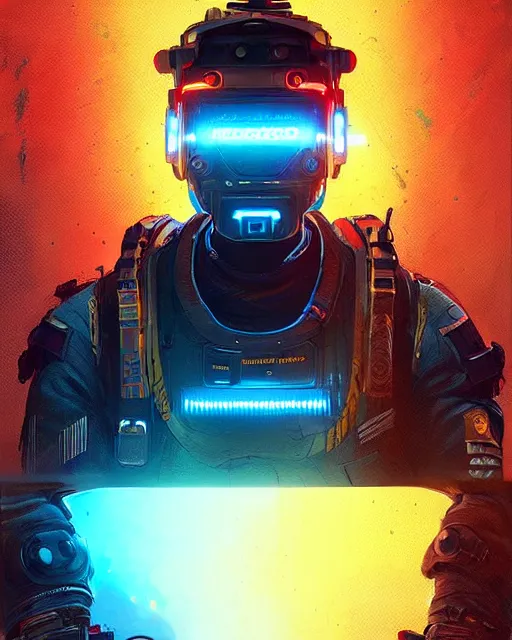 Image similar to soldier from apex legends, cyberpunk futuristic neon. decorated with traditional japanese ornaments by ismail inceoglu dragan bibin hans thoma greg rutkowski alexandros pyromallis nekro rene maritte illustrated, perfect face, fine details, realistic shaded, fine - face, pretty face