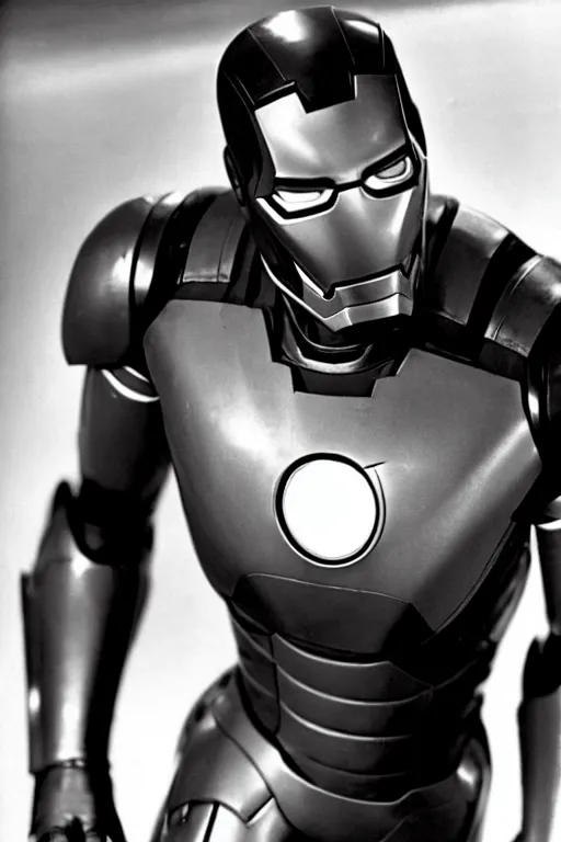 Image similar to cary grant as iron man. superhero movie set in the 1 9 5 0's