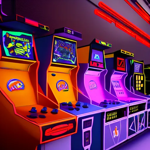 Image similar to polybius arcade cabinet, octane render, RTX, hyper realistic, Cinematic