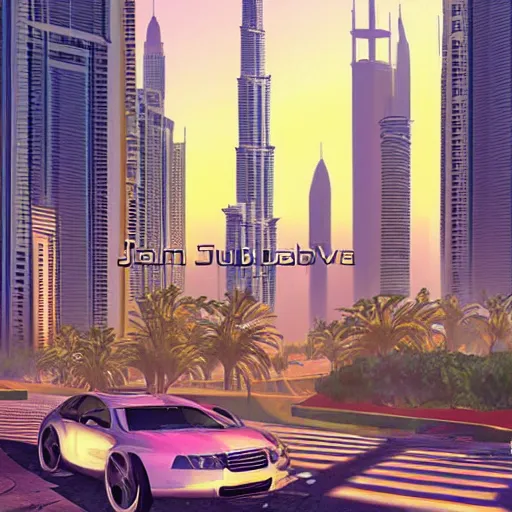 Image similar to gta : dubai, by jama jurabaev