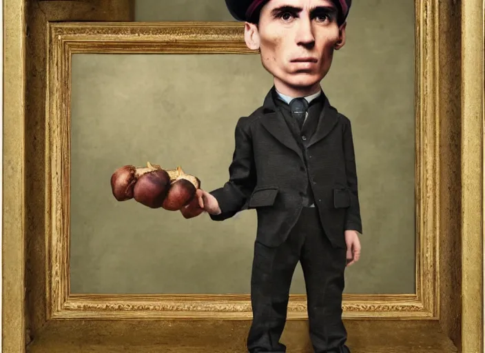 Prompt: thomas shelby in the form of a banana, lowbrow, matte painting, 3 - d highly detailed, in the style of mark ryden,