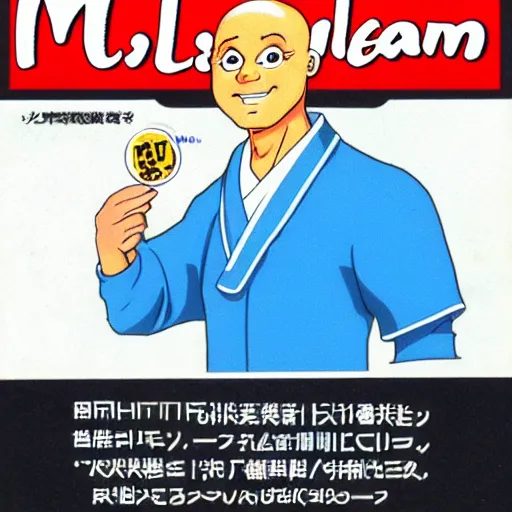 Prompt: Mr. Clean in the style of Japanese commercial