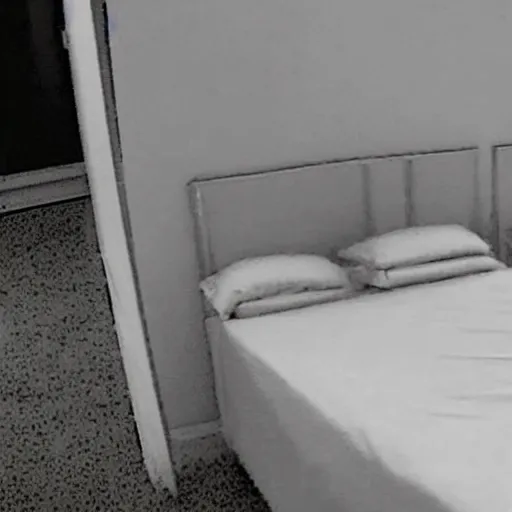 Image similar to security camera footage of ghosts made out of bed sheets
