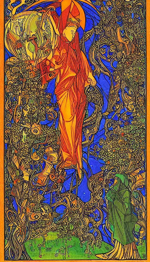 Image similar to techno artwork, by ivan bilibin,