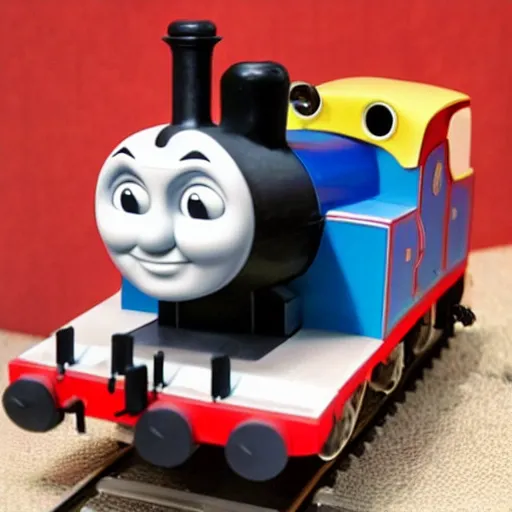 Image similar to thomas the tank engine getting married at his wedding