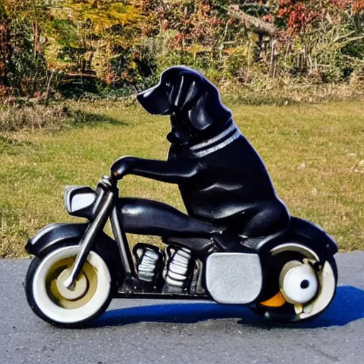 Prompt: a dog riding a motorcycle