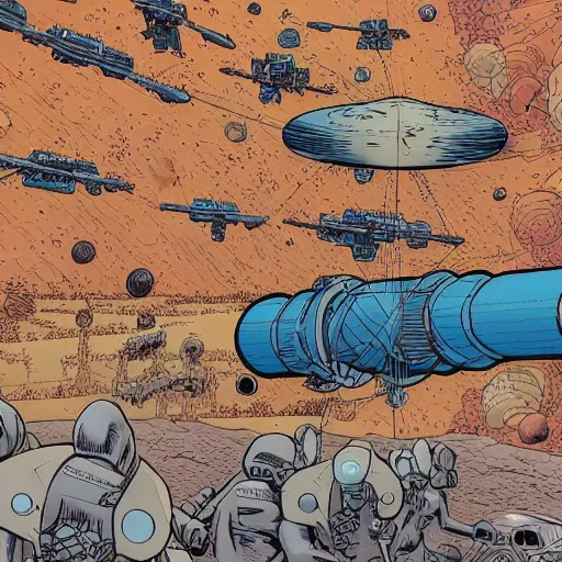 Image similar to orbital space settlement by Geoff Darrow