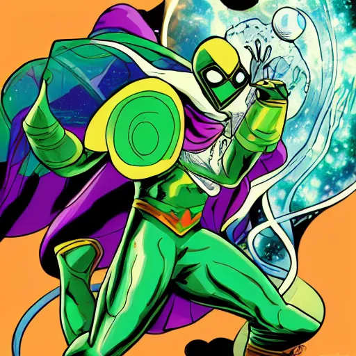 Image similar to Mysterio, artwork by Sailor Moon,