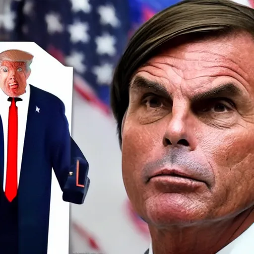 Image similar to bolsonaro as trump, close shot