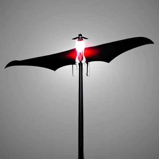 Prompt: Photo of a lighting bat