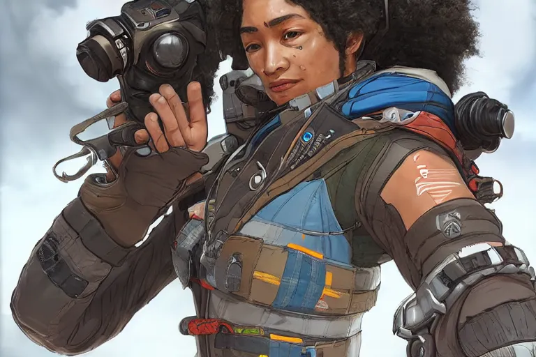 Image similar to portrait of an Apex Legends character By Emmanuel Lubezki