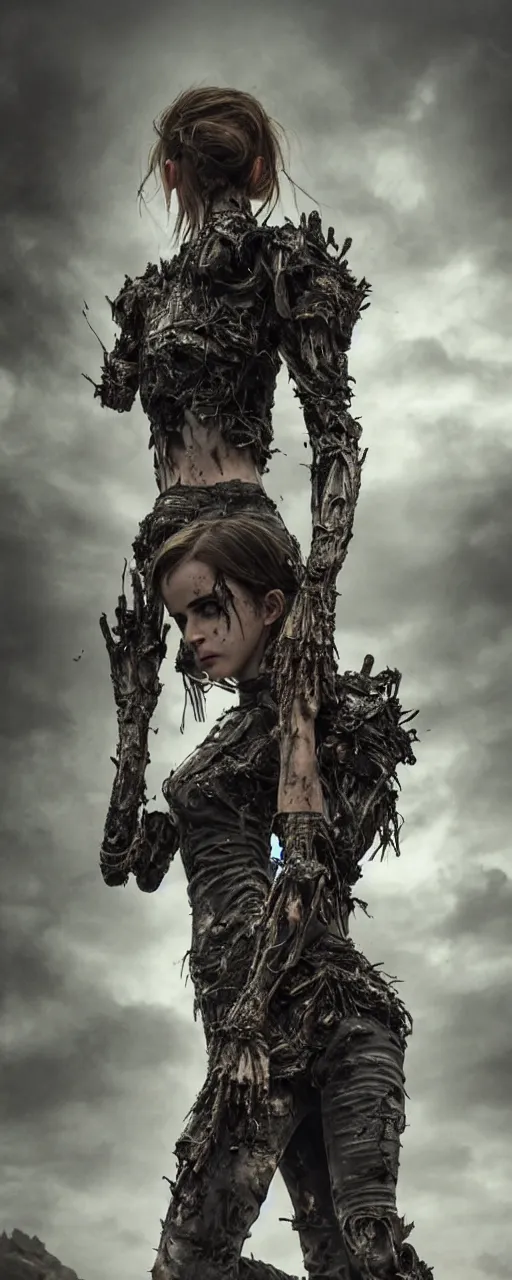 Image similar to Emma Watson fractal armour twinned conjoined sisters action poses dishevelled photorealistic portrait grimy sweating wet face dirty t-shirt and torn jeans in broken biomechanical fractal armour abandoned exploding sci-fi gas station, dark and dim atmospheric smog trending on artstation 8k matte painting, dramatic lighting, dramatic shadows professional photograph by Irving Penn Abumi zuri no kawa Agemaki Agemaki no kan Ago no o benri Aibiki Aida kanamono Aka Akoda nari bachi Art ASA Asa no ha gusari Ase nagashi no ana B Bachi Bishamon gote Boko no ita Bitsu Bugyo Byo Byo gashira Byo toji yokohagi okegawa dō C Choban Chochin kabuto Chokin Chotsugai Chotsugai Kugi D Daku Akuma Daisha Guchi Daimyō Dangaye Dō Dō Dō Maru E Eboshi Eboshi Nari Bachi Edo Egawa Emi men Etchu bo Etchu haidate Etchu jikoro Etchu suneate Etchu zunari bachi F Fukigaeshi Fukube Fukurin Fuse Gumi Fusube Gawa G Gashira Gattari Gendai Gessan Gessan Jikoro Go-Mai Dō Goshozan Gumbai Gunsen Guru-wa Gusoku Gusoku bitsu Gyoyo H Hachi Hachigane Hachiman za Himo Hachi tsuke no ita Haidate Haku hatsu men Hana Hanagami bukuro Hanbo Happuri Haraidate dai Haramaki Harikake Harikake bachi Hatomune dō Heichozan Hige Hiji gane Hineno jikoro Hineno zunari bachi Hiro sode Hishi nui Hishi nui no ita Hishi nui dō Hishi toji Hishi toji dō Hishi toji hotoke dō Hitai ate Hitsu Hoate Hodo haidate Hon iyo zane Hon kozane Hoshi Hoshi bachi Hotoke dō I Ichi no tare Igaki