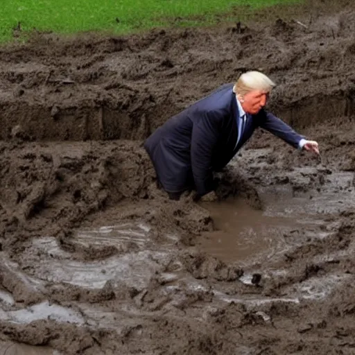 Image similar to trump play in mud