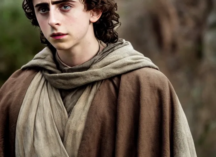 Image similar to timothee chalamet plays anakin skywalker in the live action remake of star wars revenge of the sith, 3 5 mm photography, highly detailed, cinematic lighting, standing pose, 4 k