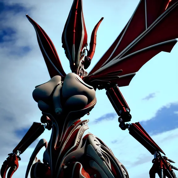 Image similar to highly detailed giantess shot, worms eye view, looking up at a giant 500 foot tall beautiful stunning saryn prime female warframe, as a stunning anthropomorphic robot female dragon, looming over you, walking toward you, detailed warframe legs towering over you, camera looking up, posing elegantly over you, sleek sharp claws, detailed robot dragon feet, intimidating, proportionally accurate, anatomically correct, two arms, two legs, camera close to the legs and feet, giantess shot, warframe fanart, ground view shot, cinematic low shot, high quality, captura, realistic, professional digital art, high end digital art, furry art, macro art, giantess art, anthro art, DeviantArt, artstation, Furaffinity, 3D realism, 8k HD render, epic lighting, depth of field