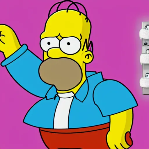 Homer Simpson doing gang signs in a rap Album Cover, | Stable Diffusion