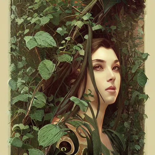 Image similar to symmetry!! trees with puzzle leaves, intricate, elegant, highly detailed, digital painting, artstation, concept art, smooth, sharp focus, illustration, art by artgerm and greg rutkowski and alphonse mucha