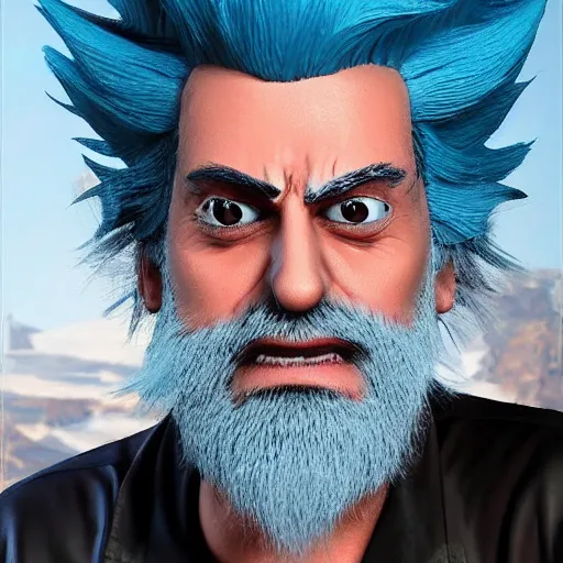 Image similar to Rick Sanchez as a real person 4k detailed super realistic