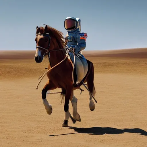 Image similar to <photograph accurate=true quality=very-high>an astronaut riding a horse</photograph>