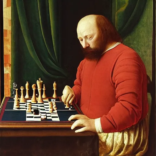 highly detailed painting of magnus carlsen playing, Stable Diffusion