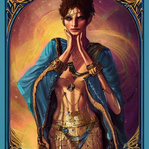 Prompt: the world tarot card, digital painting, ultradetailed, artstation, oil painting, ultradetailed, artstation