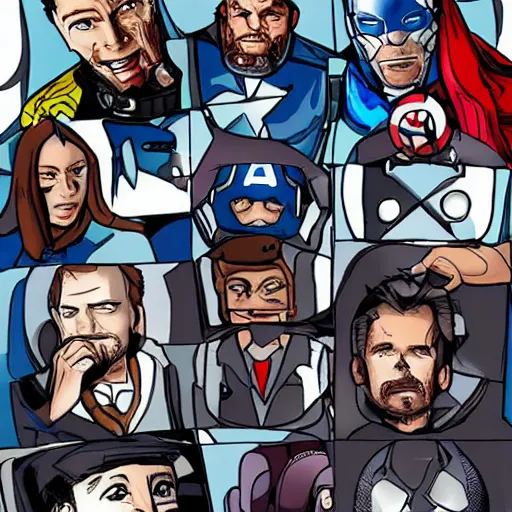 Prompt: the avengers but they are all in a wheelchair