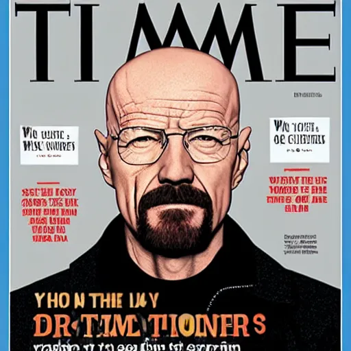 Prompt: TIME magazine cover about Walter White