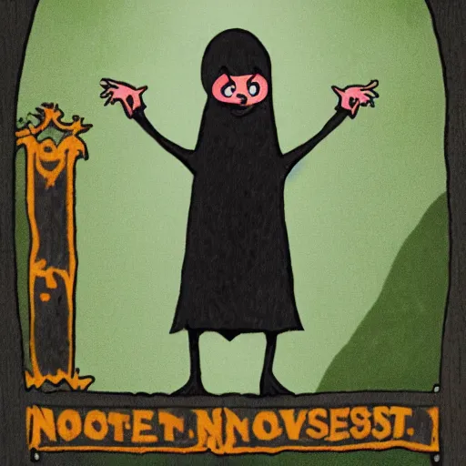 Image similar to nosferatu in moominvalley