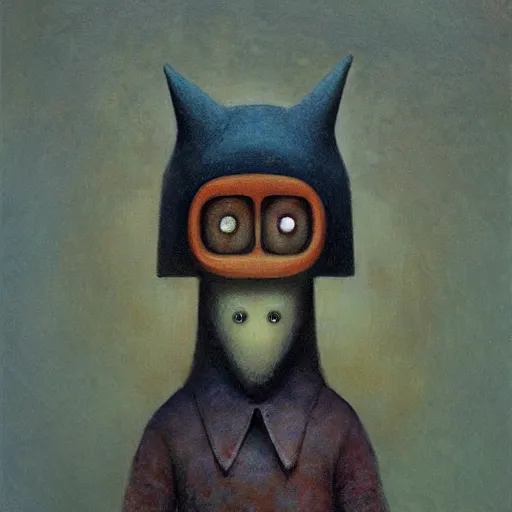 Image similar to a portrait of a character by Shaun Tan