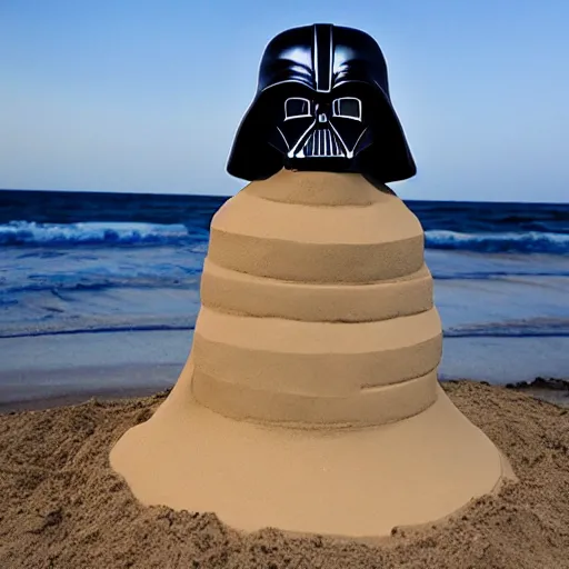 Image similar to sandcastle vader