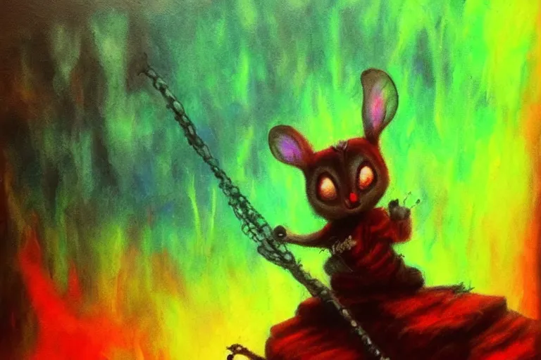 Image similar to indestructible loris, art by eva widermann and david a. cherry, trending on artstation, dark atmospheric lighting low angle view unreal engine 5, crayon art, infrared, fantasy artist, pixar