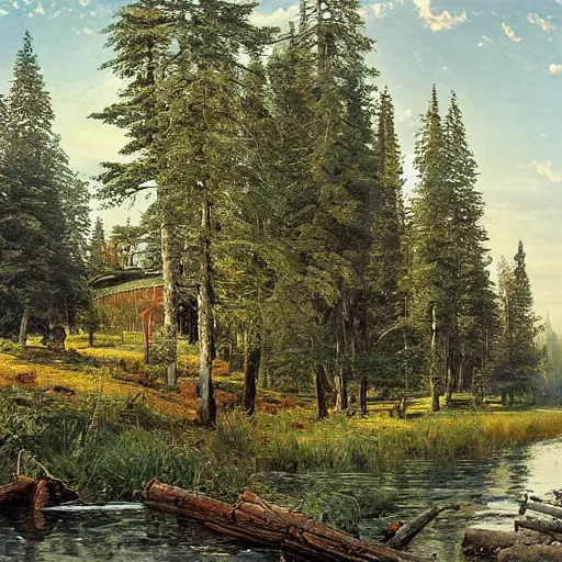 Image similar to new masterpiece by ivan shishkin