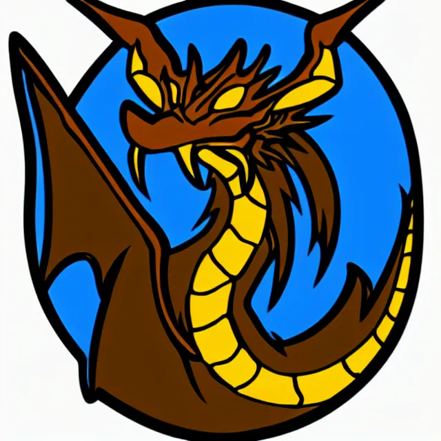 Prompt: svg sticker art of a dargon