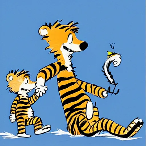 Image similar to calvin and hobbes