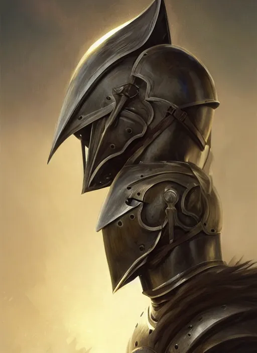Image similar to handsome male knight in armor, profile!! murky lighting, wind blowing, portrait, fairytale, physical mental perfection, symmetrical! intricate, romanticism, highly detailed, biblical divine holy perfection!! digital painting, artstation, concept art, smooth, sharp focus, by artgerm and greg rutkowski and alphonse mucha