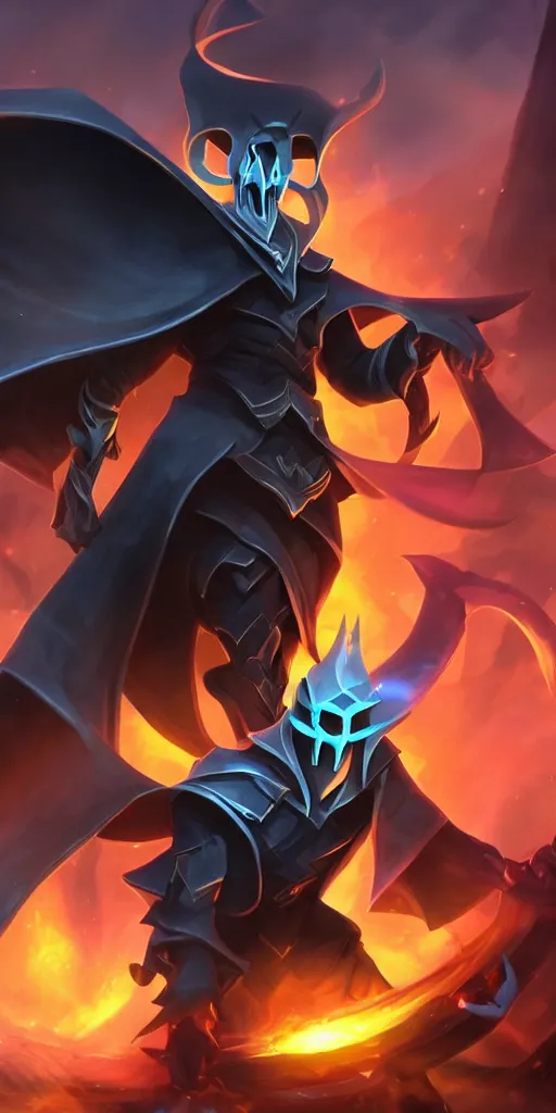 Prompt: Karthus from League of Legends is about to destroy the planet Earth