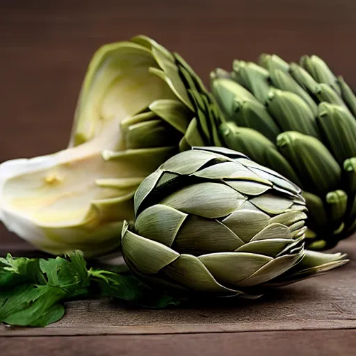 Image similar to walter white eating artichoke, photography,