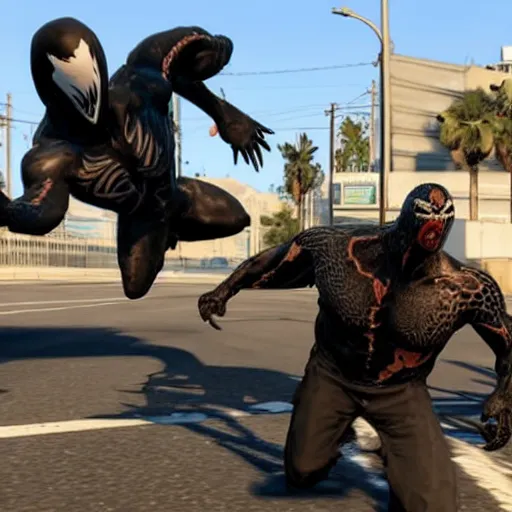 Prompt: venom in GTA V