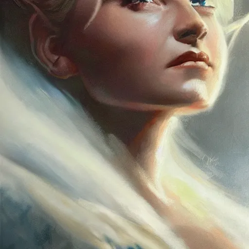 Prompt: ultra realistic portrait painting of elsa as master chief, art by frank frazetta, 4 k, ultra realistic, highly detailed, epic lighting